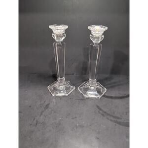 Mikasa‎ Crystal Candlestick Holders, Cambridge Vintage, German, Set of 2
